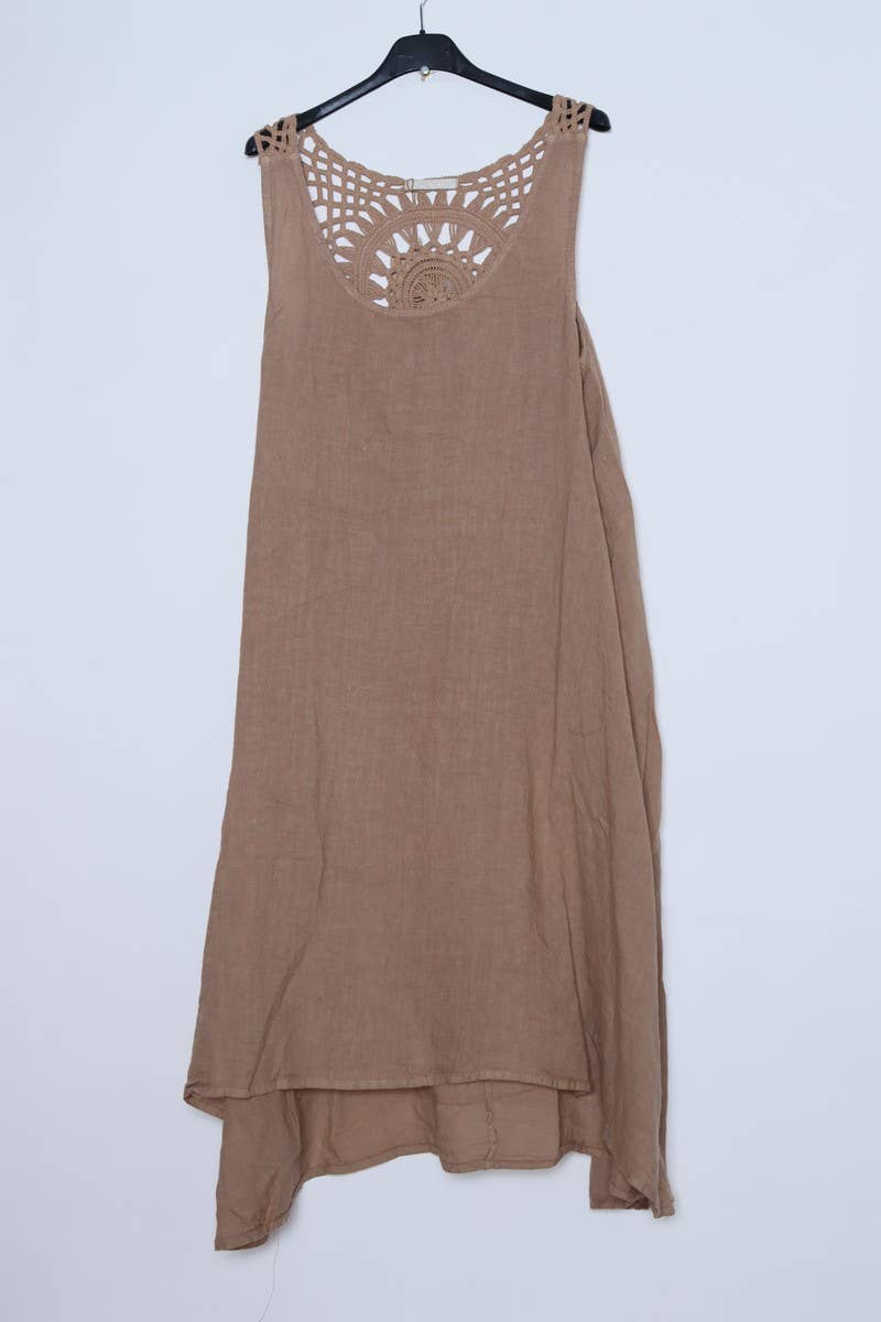 LÉA & LUC – wholesale Dress – Women's – Sleeveless long dresses in 100% Linen REF. 490828