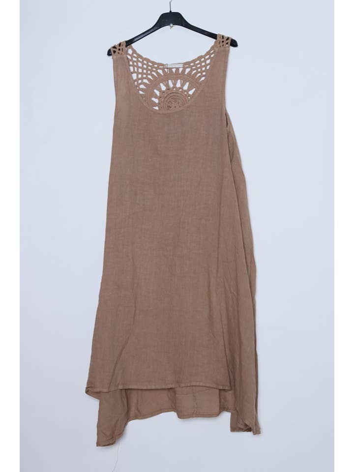 LÉA & LUC - Wholesale Dress - Women's - Sleeveless long dresses in 100% Linen REF. 490828