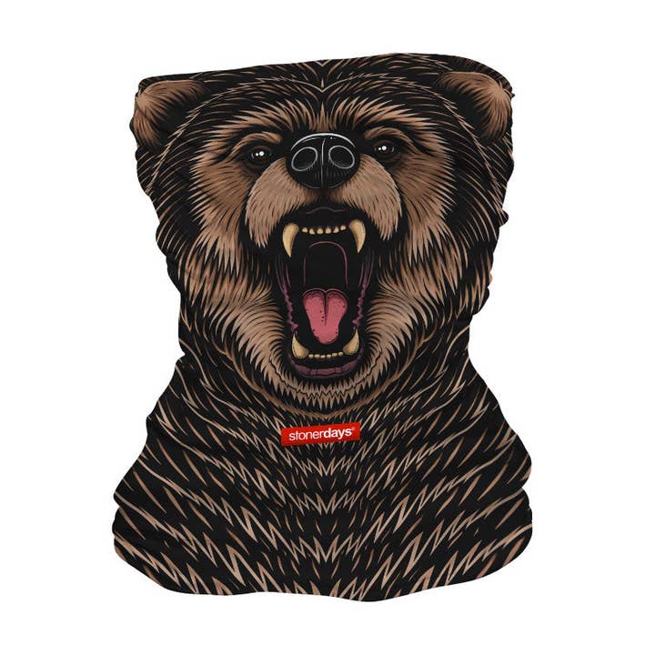 Bear Roar Neck Gaiter for wholesale by StonerDays Apparel