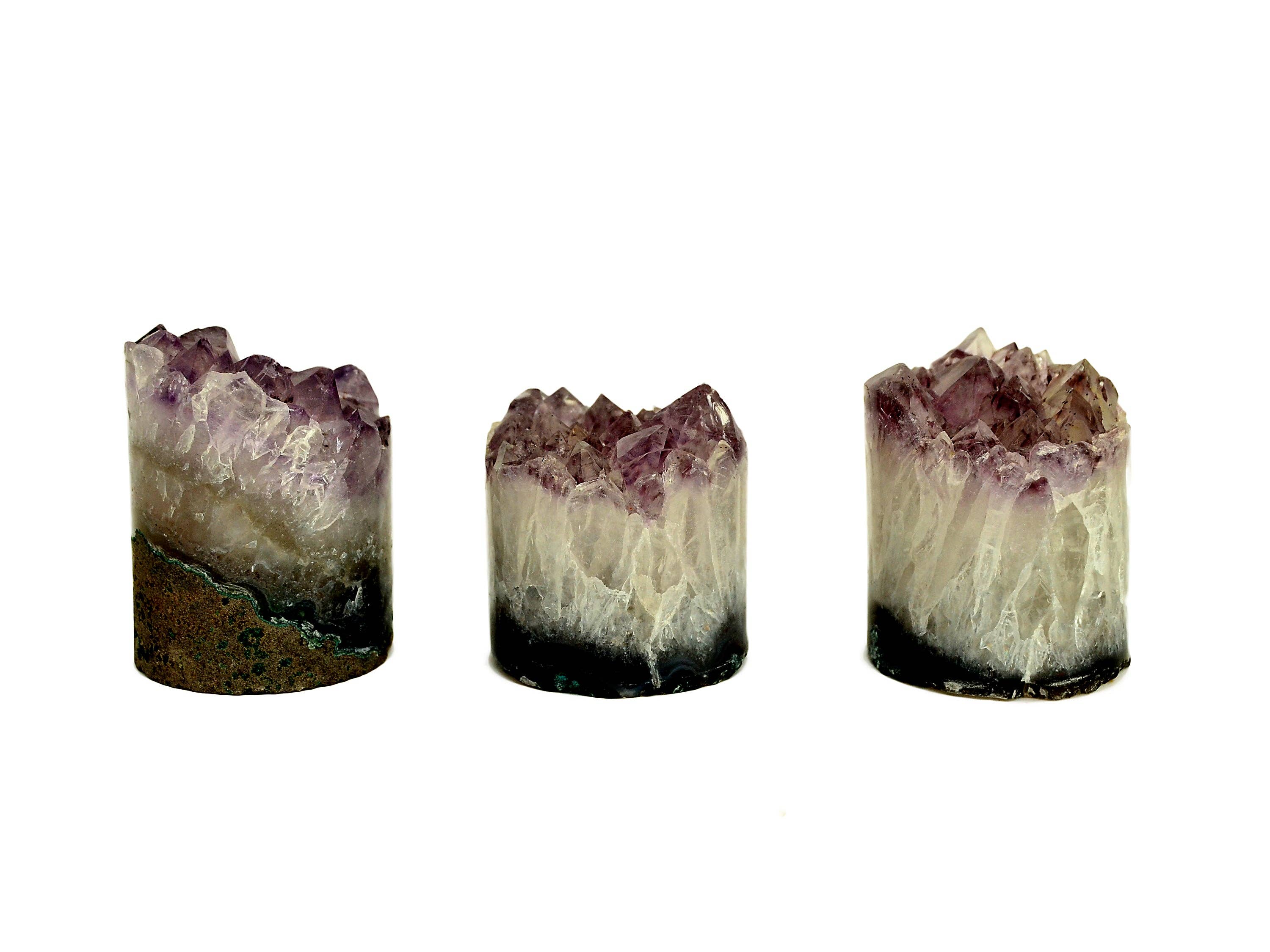Kaia & Crystals - Wholesale Spiritual Stone/Crystal - Amethyst Druzy Cylinder (40mm - 70mm)0