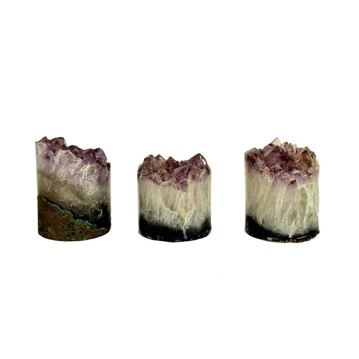 Kaia & Crystals - Wholesale Spiritual Stone/Crystal - Amethyst Druzy Cylinder (40mm - 70mm)