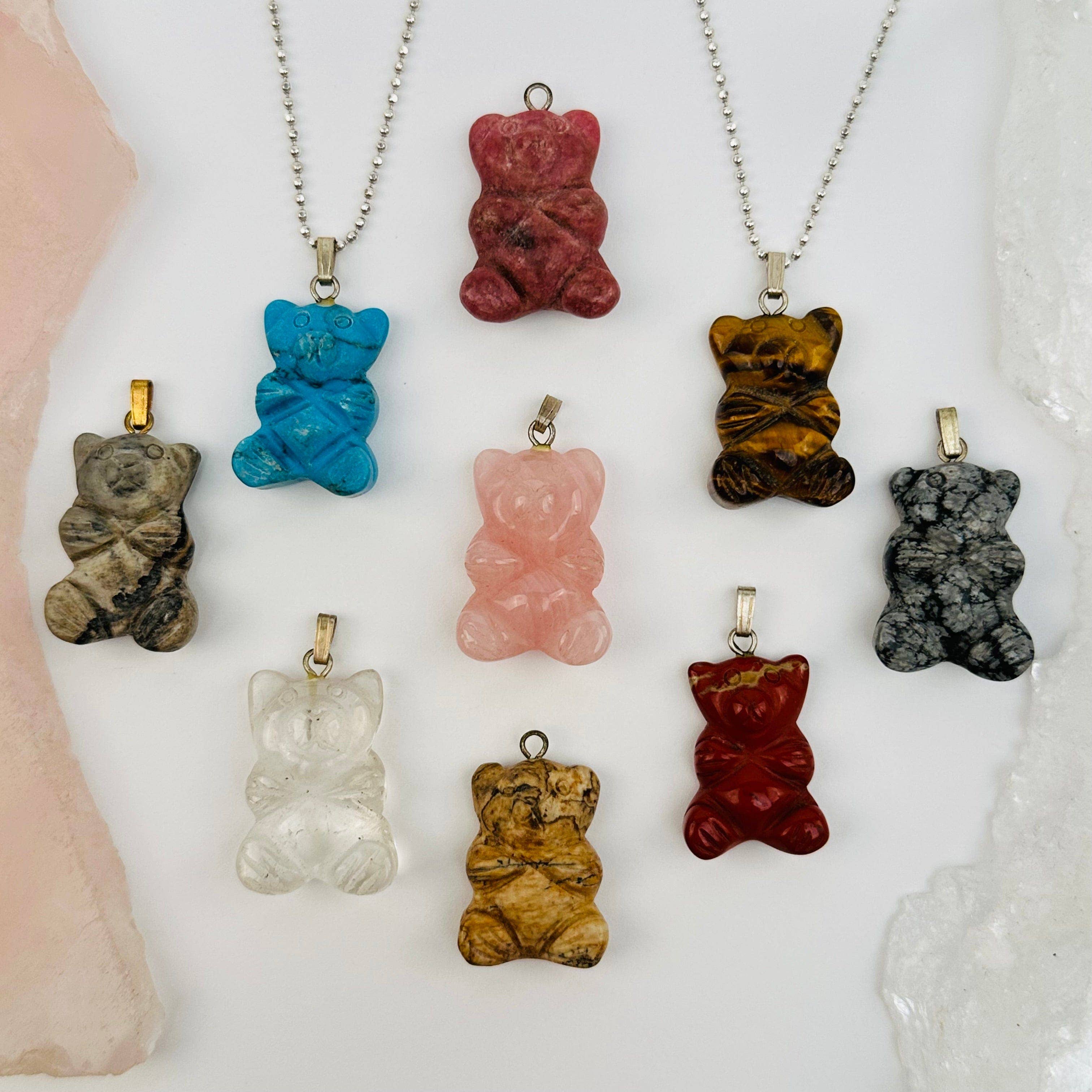 Rock Paradise - Wholesale Individual Charm/Pendant - Gemstone Bear Crystal Pendant1