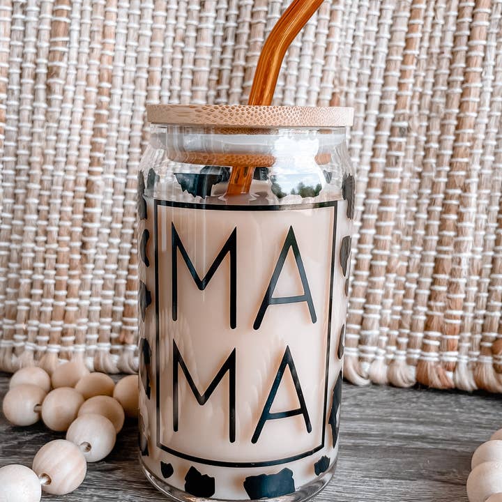 Wild Souls Co - Wholesale Drinking glass/cup - Mama Cheetah Coffee Beer Can Glass Mug