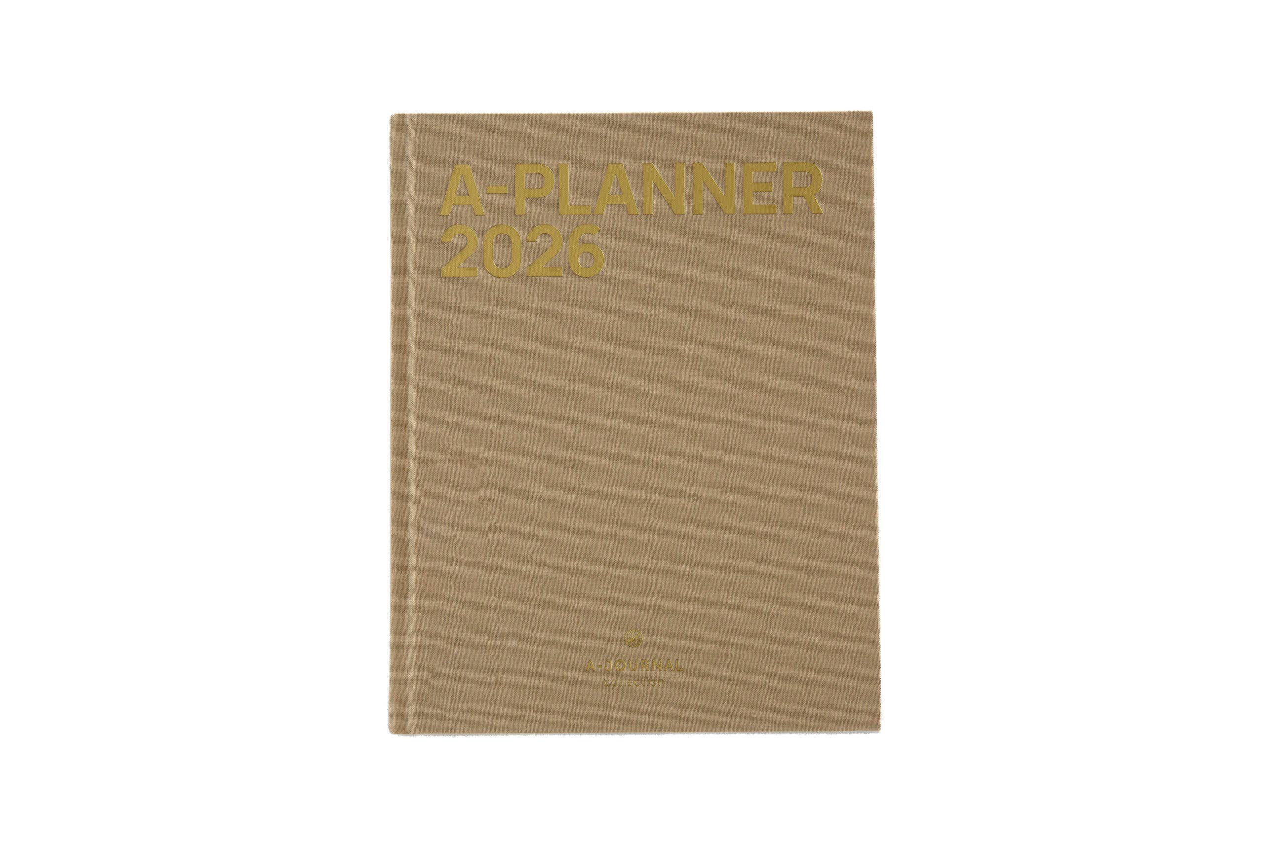 A-Journal Stationery - Wholesale Journal/Diary - A-Planner 2026 - Beige Linen