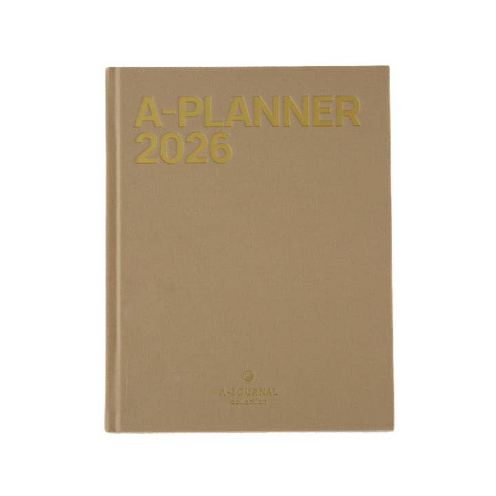 A-Planner 2026 - Beige Linen for wholesale by A-Journal Stationery
