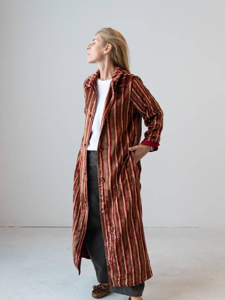 Meera Silk Velvet Coat for wholesale by Sanjanaandme