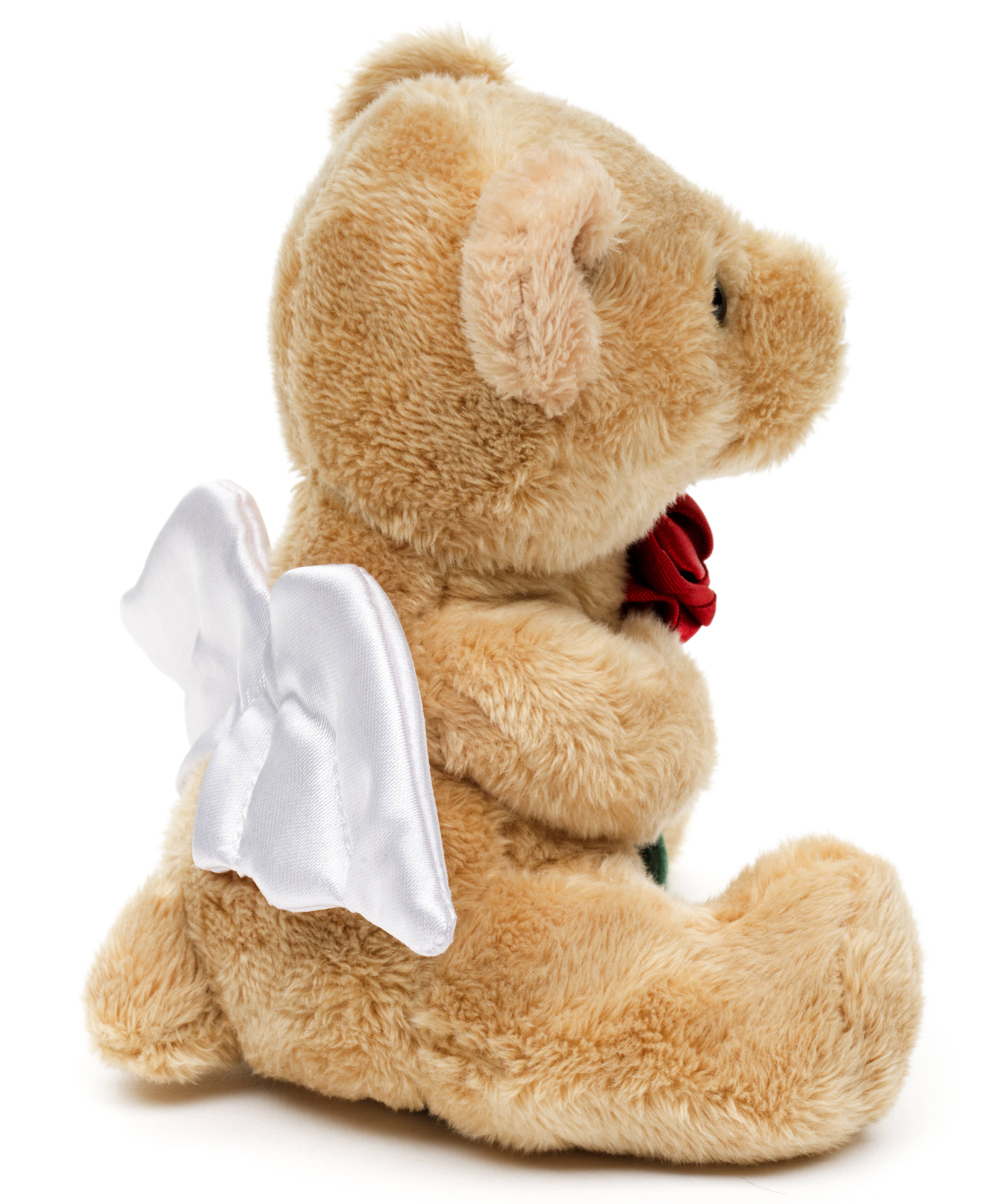Uni Toys - Wholesale Stuffed/Plush Toy - Kids & Baby - Guardian Angel Teddy Bear with Red Rose - Cuddle/Plush Toy3