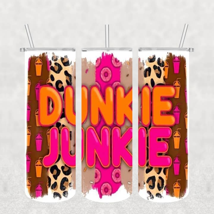 BreakOut Outfitters - Wholesale Insulated Mug/Tumbler - Dunkie Junkie Tumbler 20 oz., Dunkin’ Donuts junkie, coffee lover4