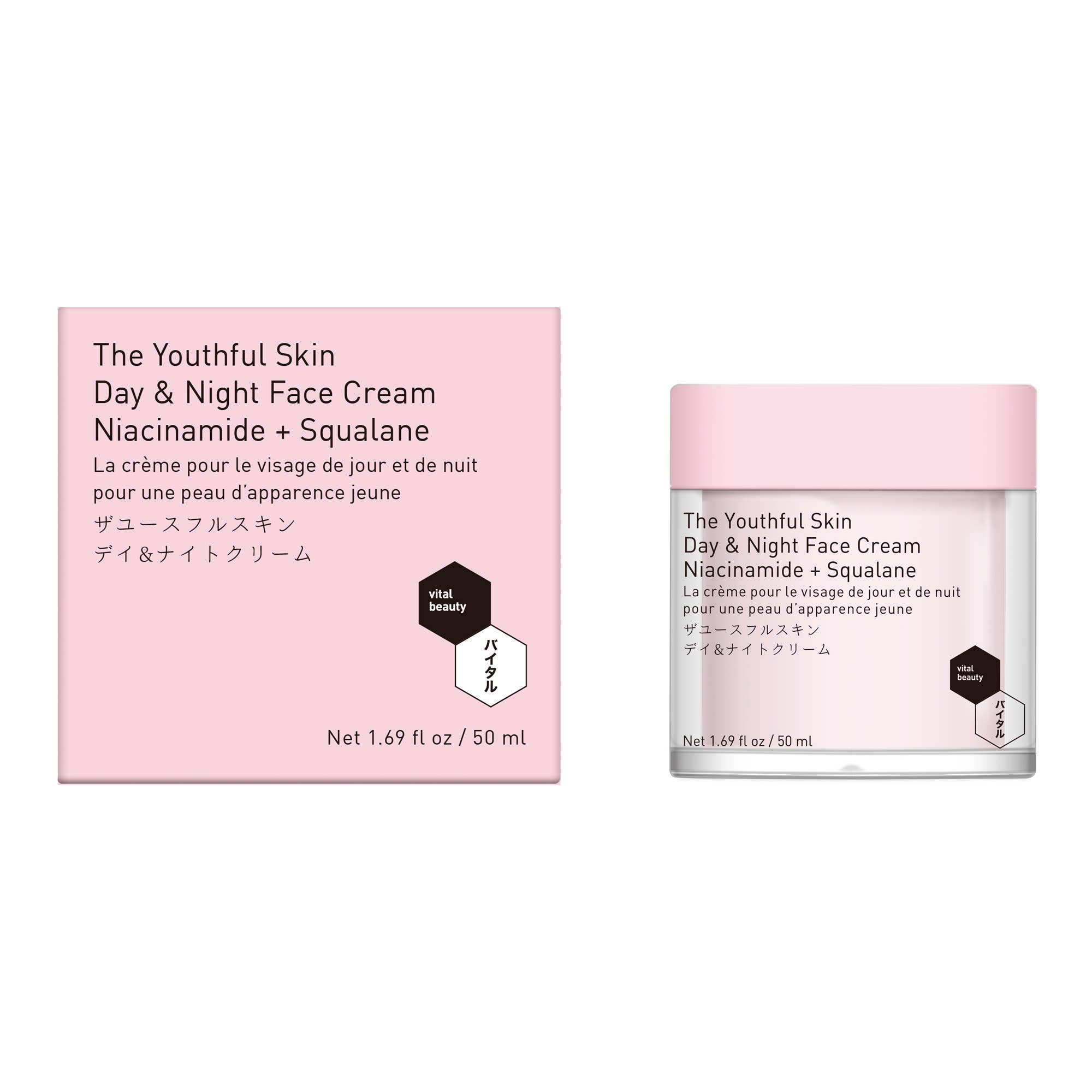 Vital Beauty - Wholesale Facial Moisturizer - The Youthful Skin Day & Night Face Cream 1.69 fl oz / 50ml1