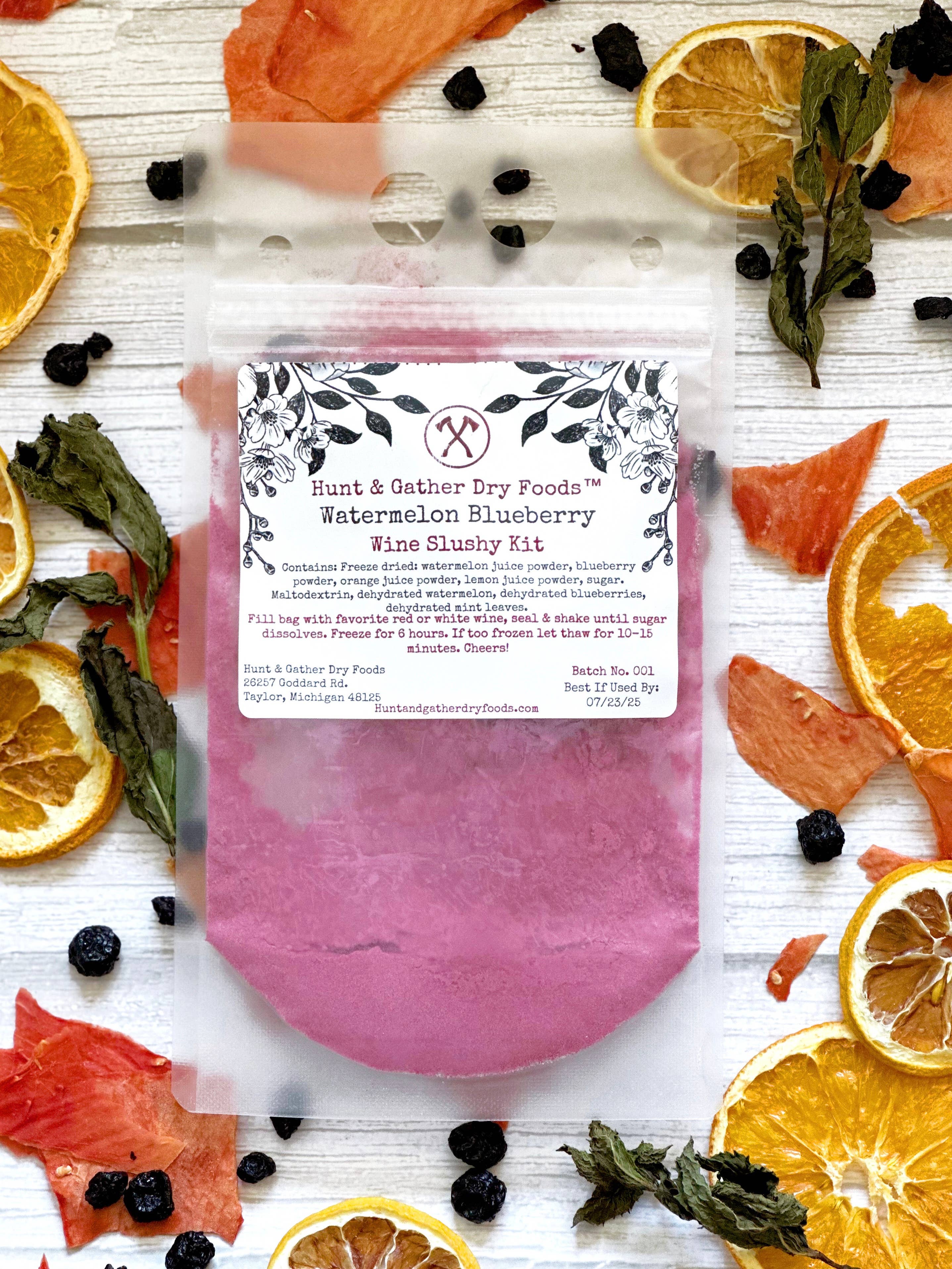 Hunt and Gather Dry Foods - Wholesale DIY Drink Kit - Watermelon Blueberry Wine Slushy Kit3