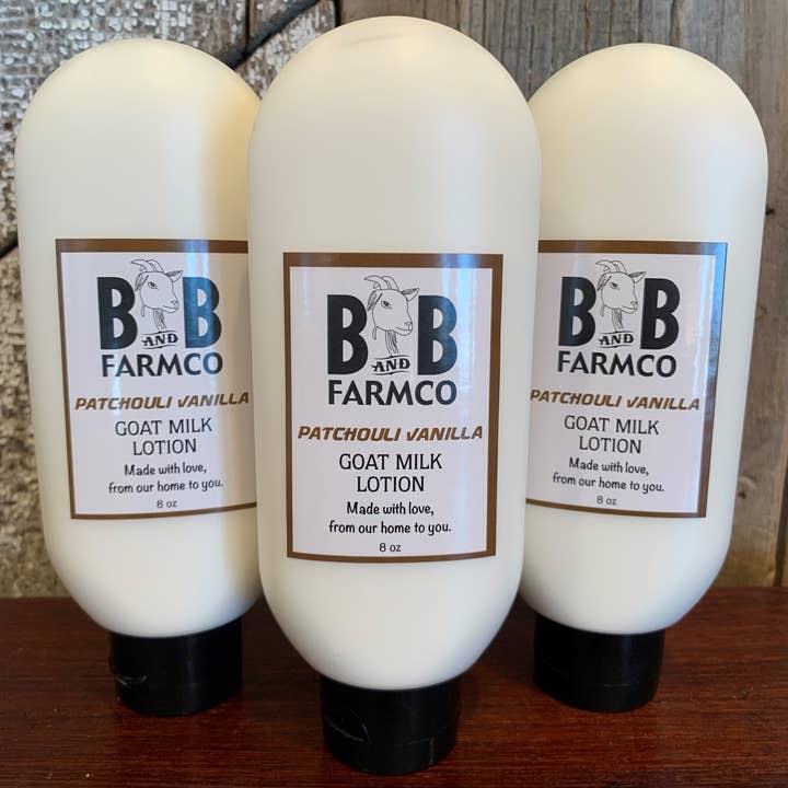 Patchouli vanille gedemælk Lotion - 8 oz. for engroshandel hos B and B Farmco
