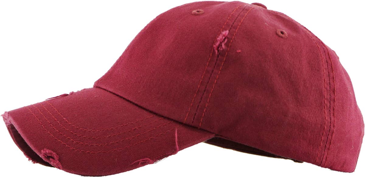 KBETHOS - Wholesale Ponytail Cap - Women's - Ponytail Washed Distressed Cotton Cap66