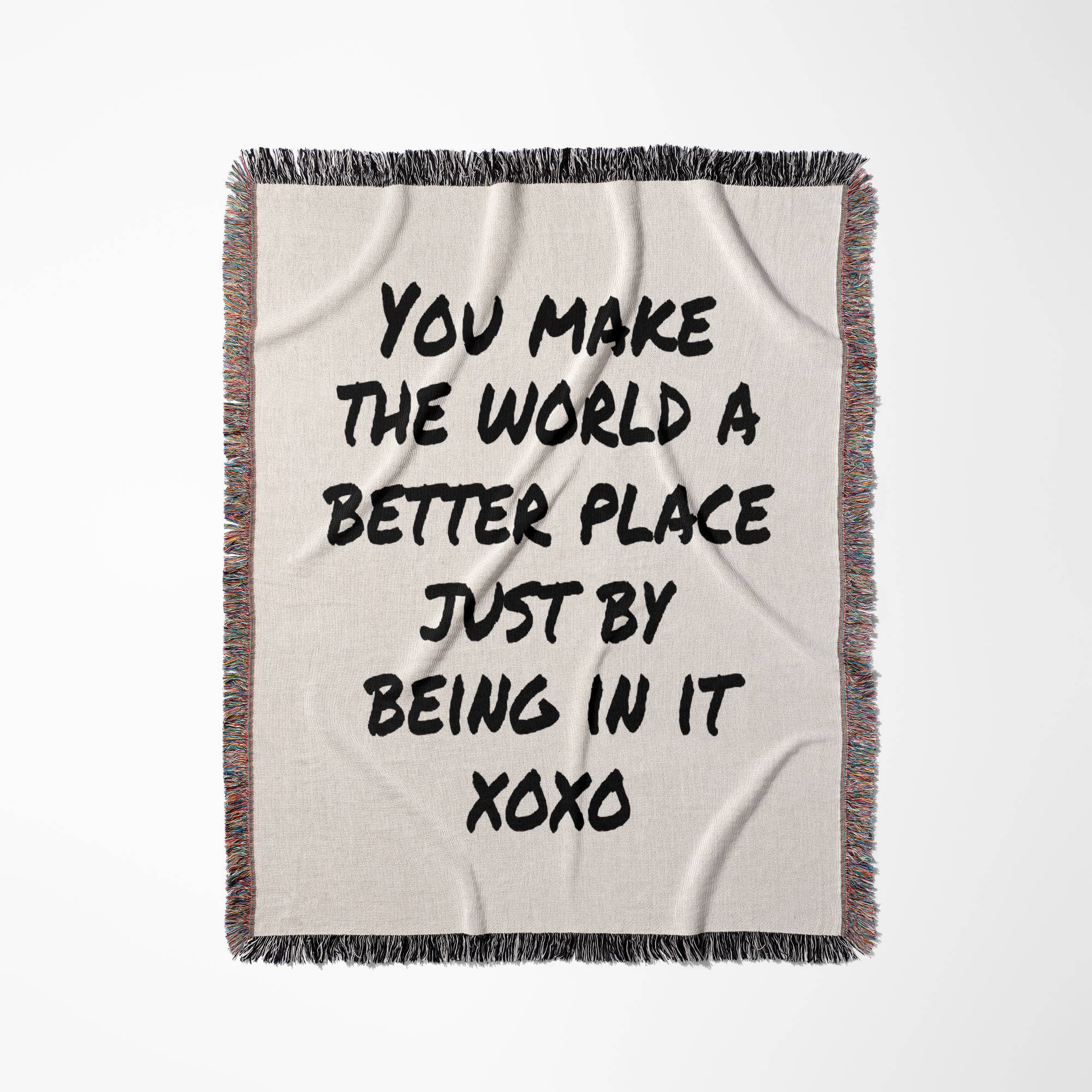 3dRose - Wholesale Throw Blanket - 3dRose, You make the world a better place just by being in it. Compliment note, Blanket0
