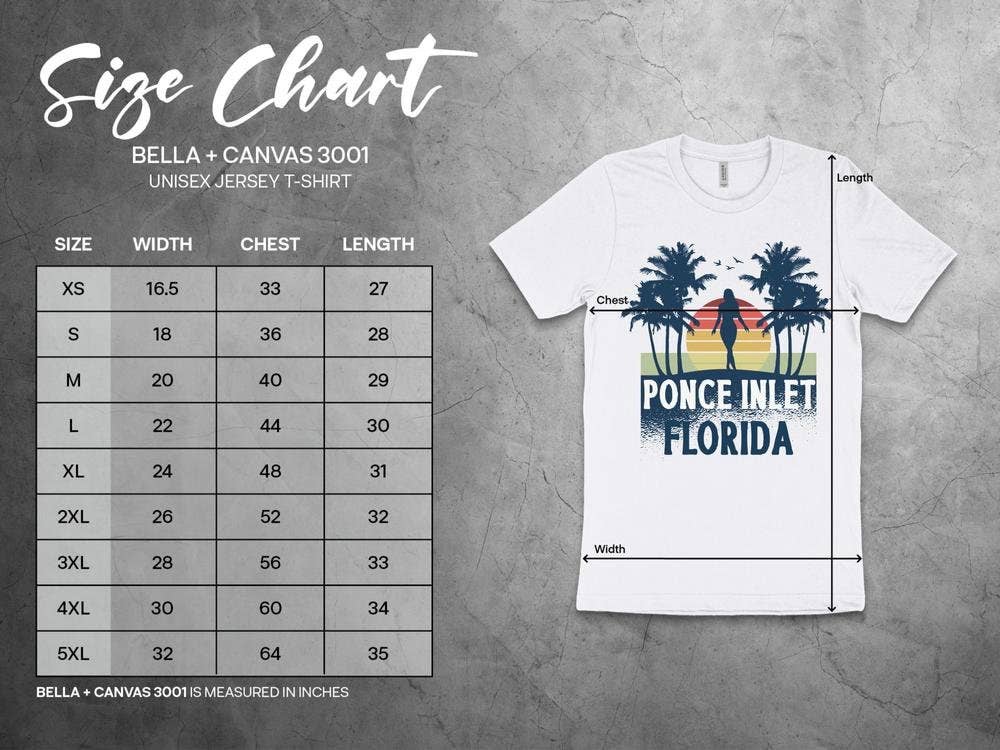 PositiveParty - Wholesale Screen Printed T-Shirt - Women's - Ponce Inlet Florida Shirt, Ponce Inlet Florida Gift1