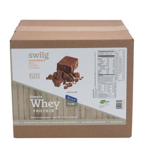 swiig - Wholesale Protein/Superfood Powder - Simple Whey, Chocolate, Protein Powder 10lb - 145 servings