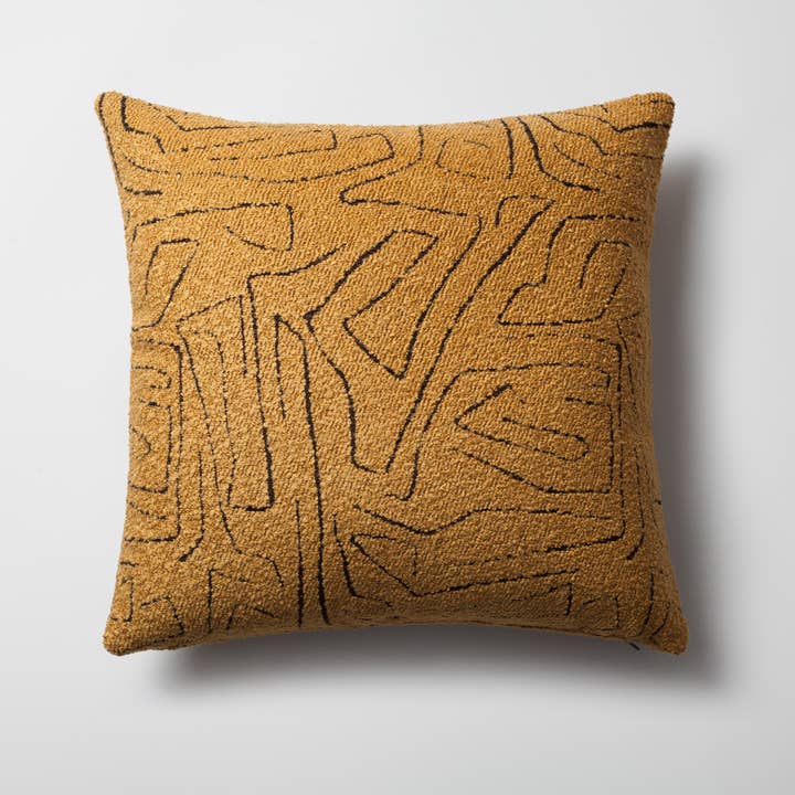 Minimal Abstract Square Woven Boucle Decorative Pillowcases for wholesale by Fineroom Living