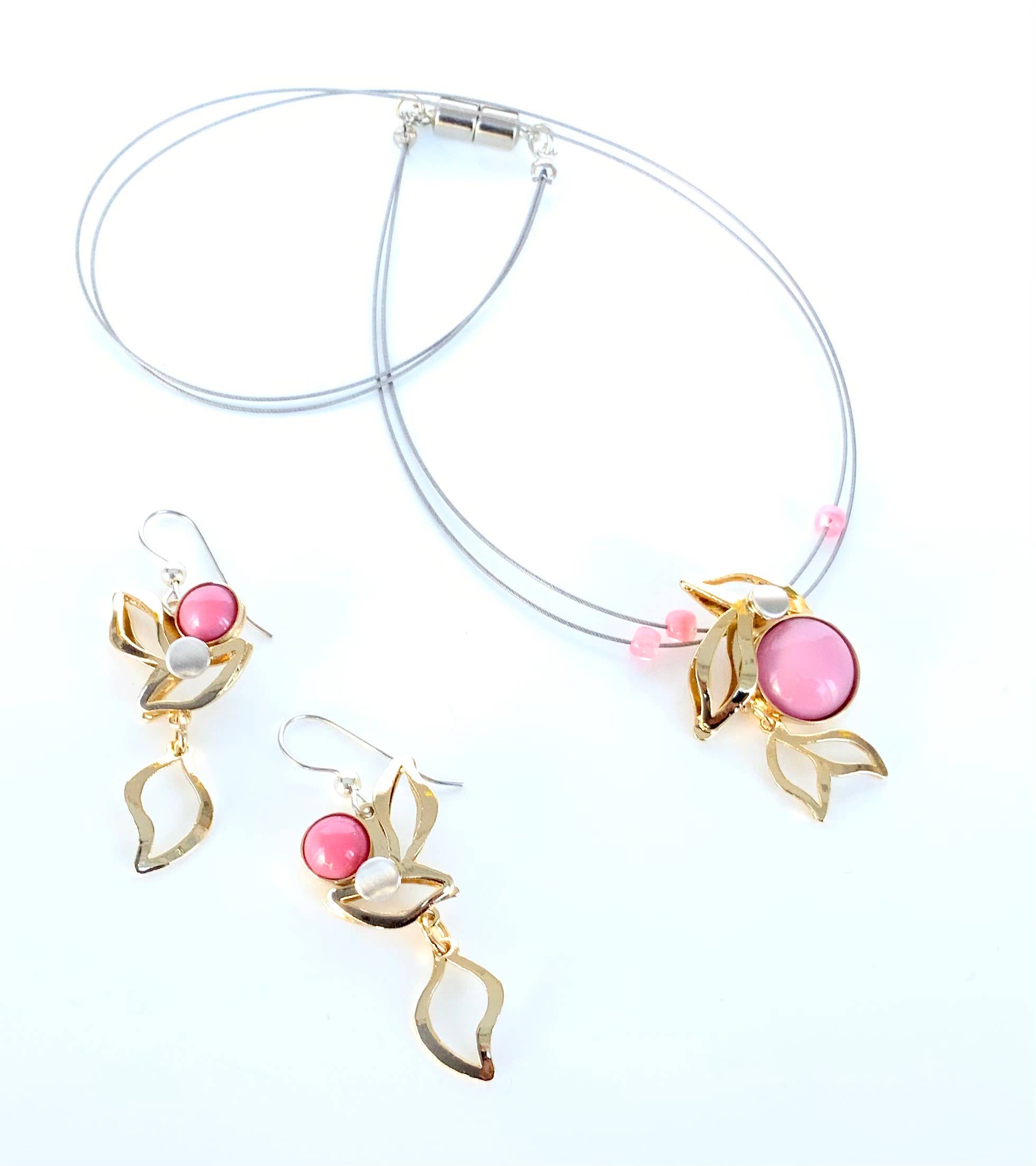 Christophe Poly / Crono Design - Vente Parures de bijoux - ENSEMBLES Préemballés (DFY1) - 6xColliers17'' & Ensembles d'Oreilles & Présentoirs Gratuits10