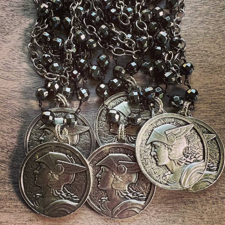 Chasing Cherubs - Wholesale Pendant/Charm Necklace - Mercury