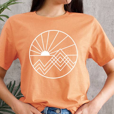 Camiseta Gráfica Círculo de Sol de Montaña para venta al por mayor de Select Apparel