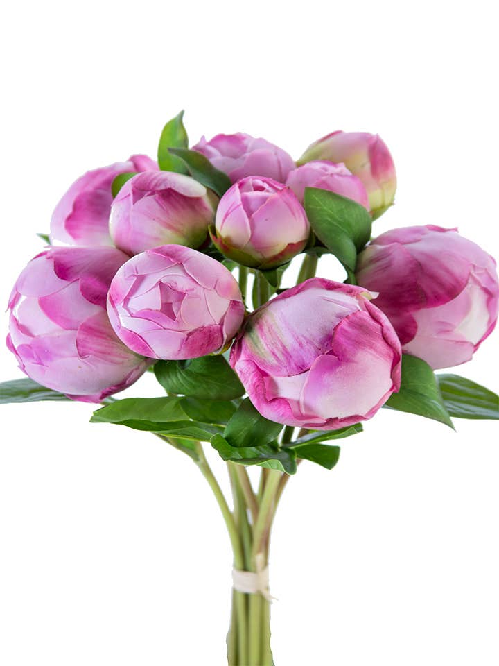 American Best - Wholesale Artificial Flowers - 12" FRESH TOUCH PEONY BUD BUNDLE X101