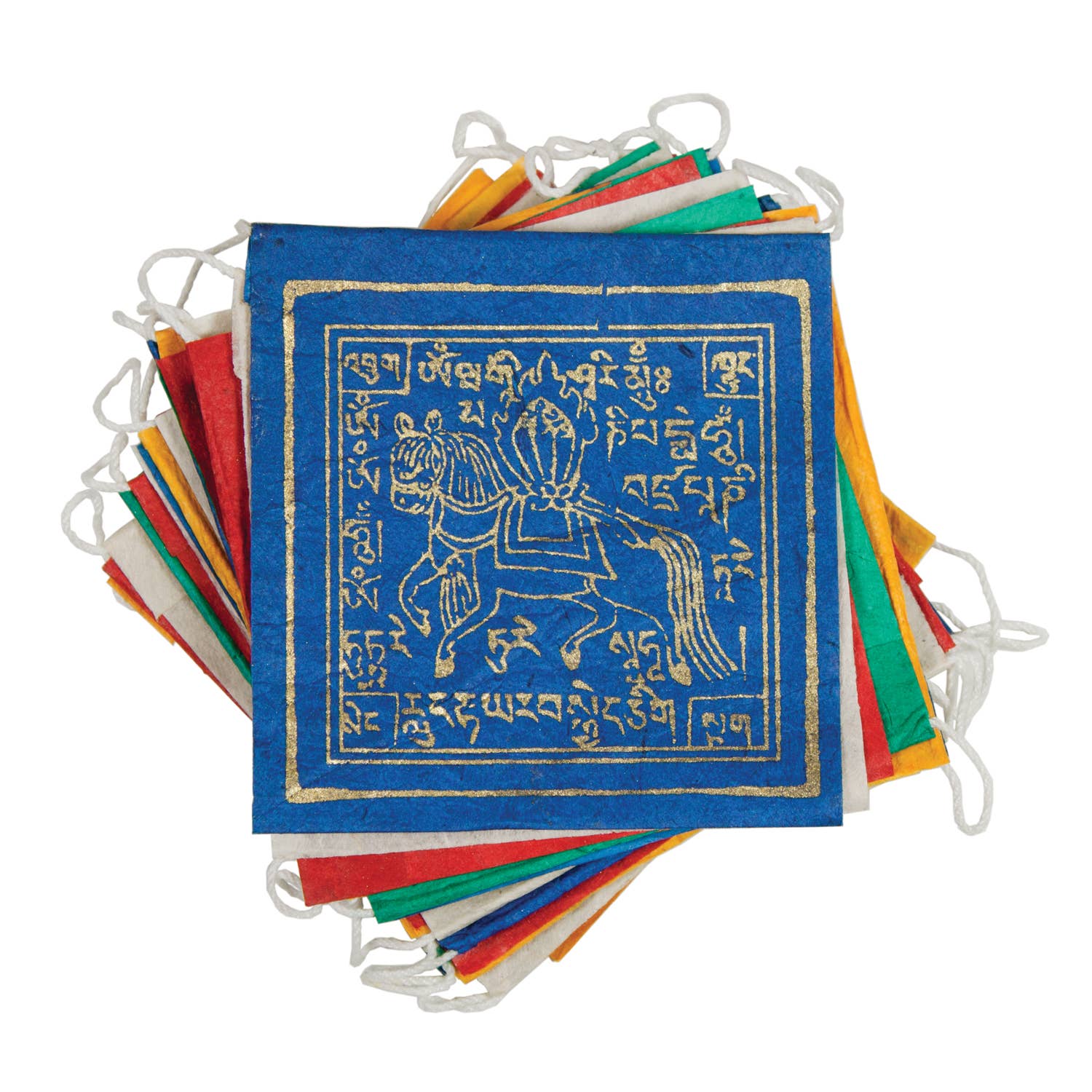 dZi Handmade - Wholesale Prayer Flag - 8' Windhorse Paper Prayer Flag1