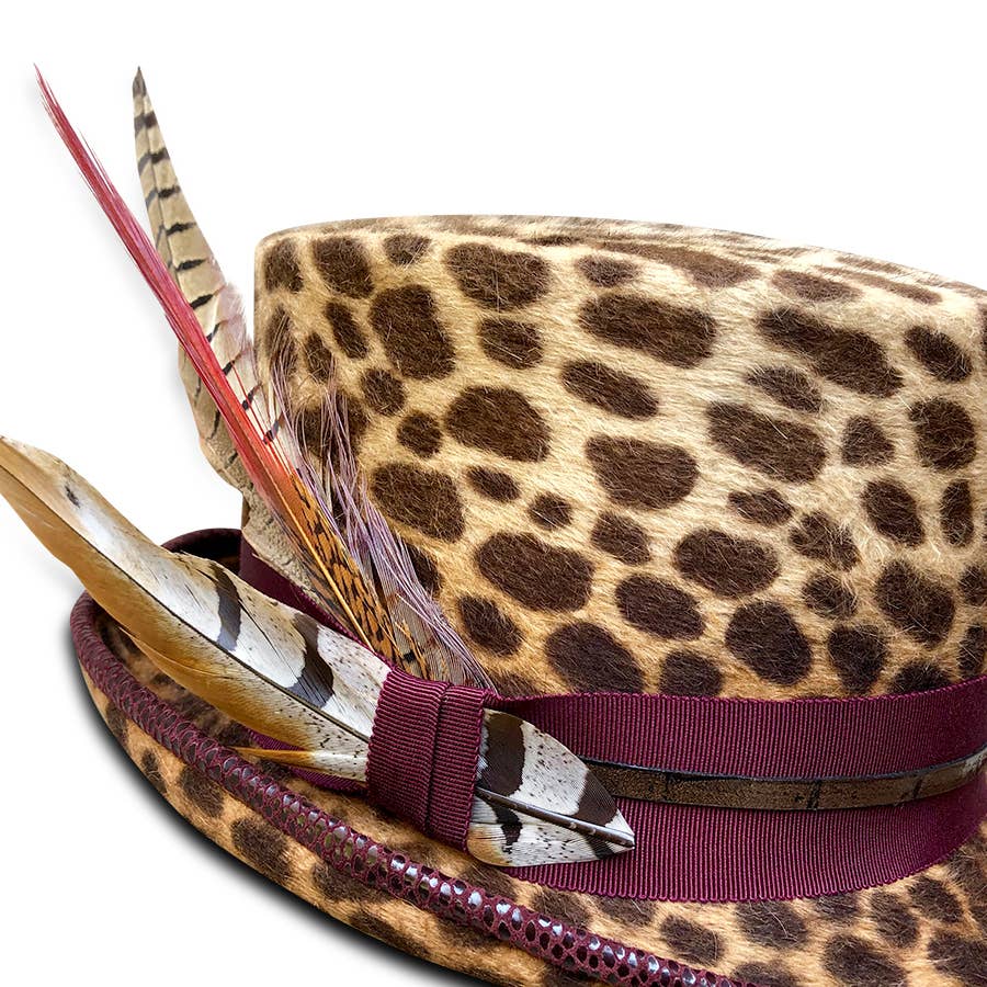 Cha Cha's House of Ill Repute - Wholesale Fedora - Women's - Leopard Coachman Hat1