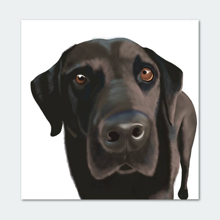 Black Labrador Card for wholesale by Duckduckle Design