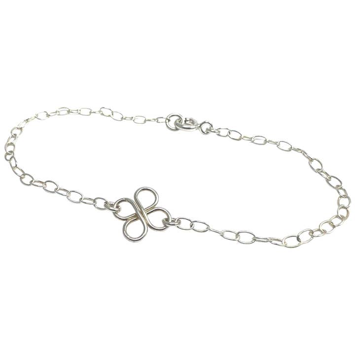 Clovers Small 14K Gold Filled Bracelet or Anklet for wholesale by Cloverleaf Jewelry