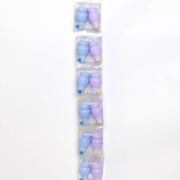 CLIP STRIP 2 Pack Ice Cream Lip Balm for wholesale by Rebels Refinery