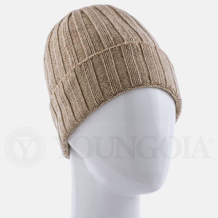 YOUNGOIA SRL - Wholesale Beanie - Women's - CASHMERE BLEND RIBBED HAT - MADE IN ITALY1