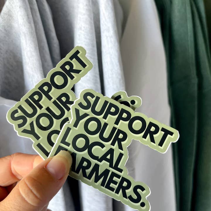 THE RADLOFF HOMESTEAD LLC - Wholesale Sticker - Support Your Local Farmer Sticker Decal