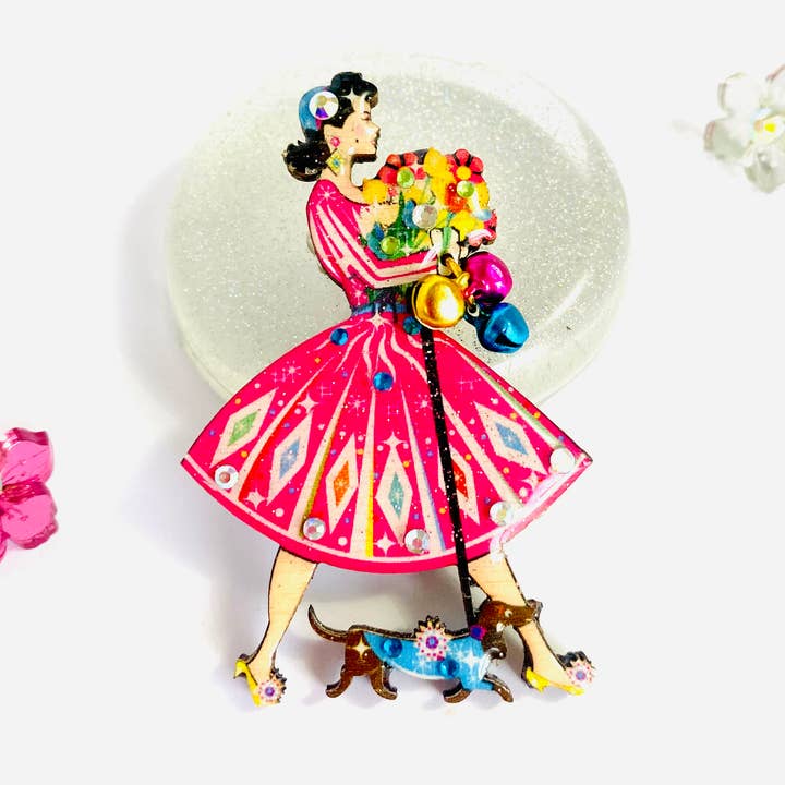 Rosie Rose Parker - Vente Broches - Broche originale rétro des années 19500