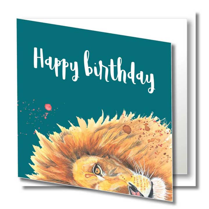 Fødselsdagskort - Big Male Lion for engroshandel hos Zaquarella