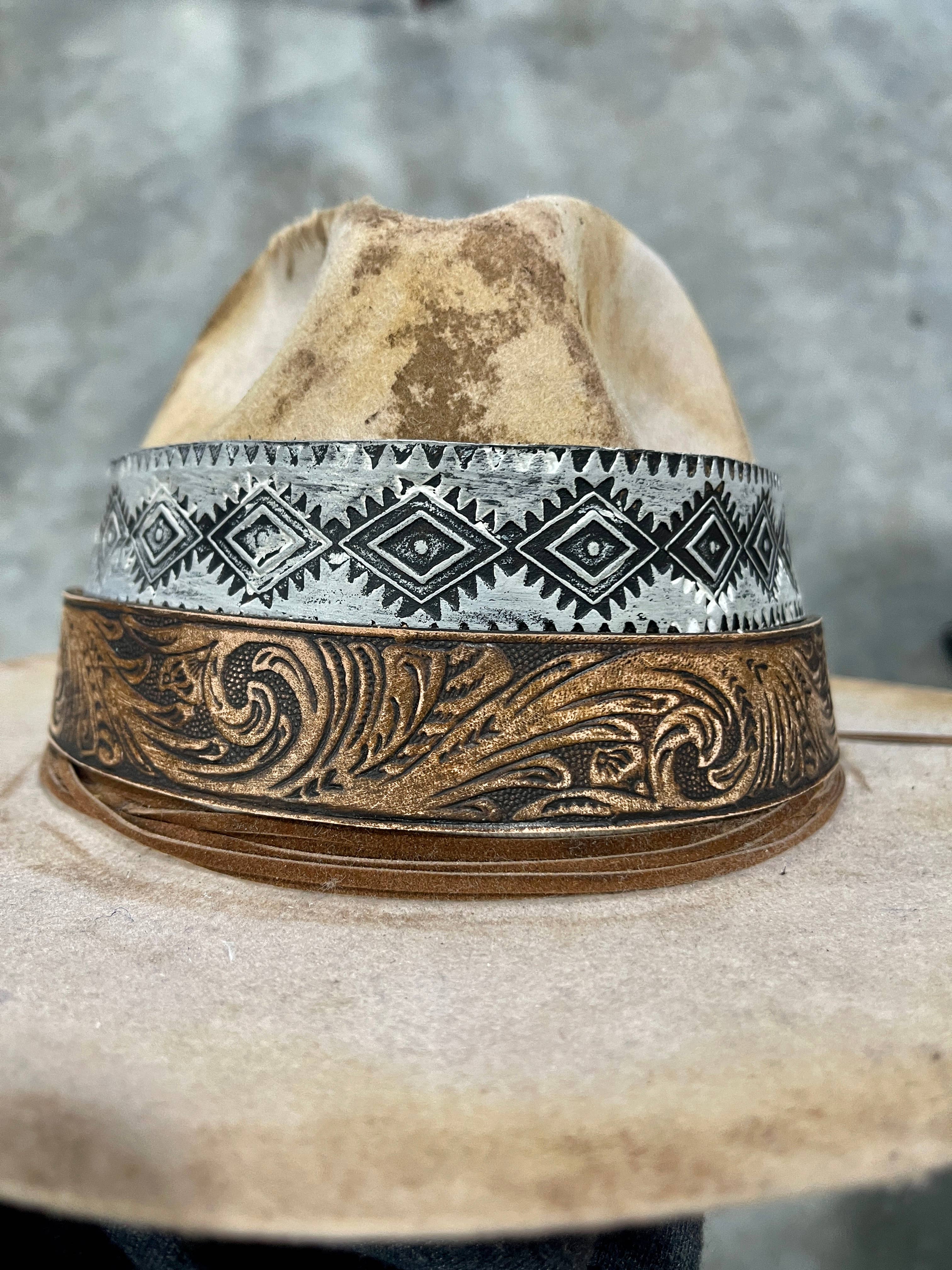 HATBANDS, COW BOY HAT DECOR, WESTERN, COW GIRL, HANDMADE, BEADED, UNIQUE,  GUATEMALA