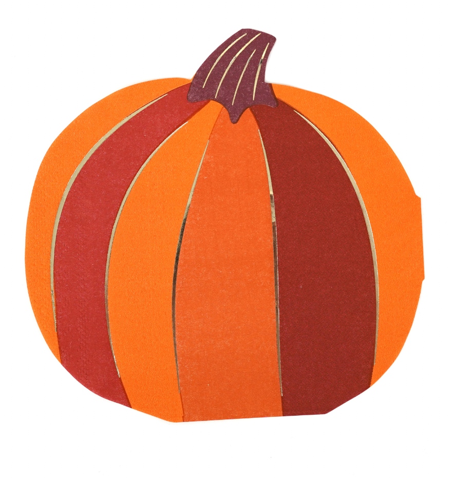 Gatherings by Curated Paperie - Wholesale Disposable Napkin - Orange Pumpkin Napkins0