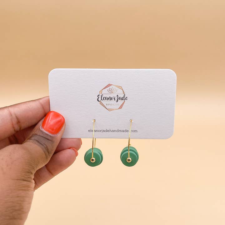 GIA | Sage | Brinco de argila com miçangas por atacado de Eleanor Jade Handmade