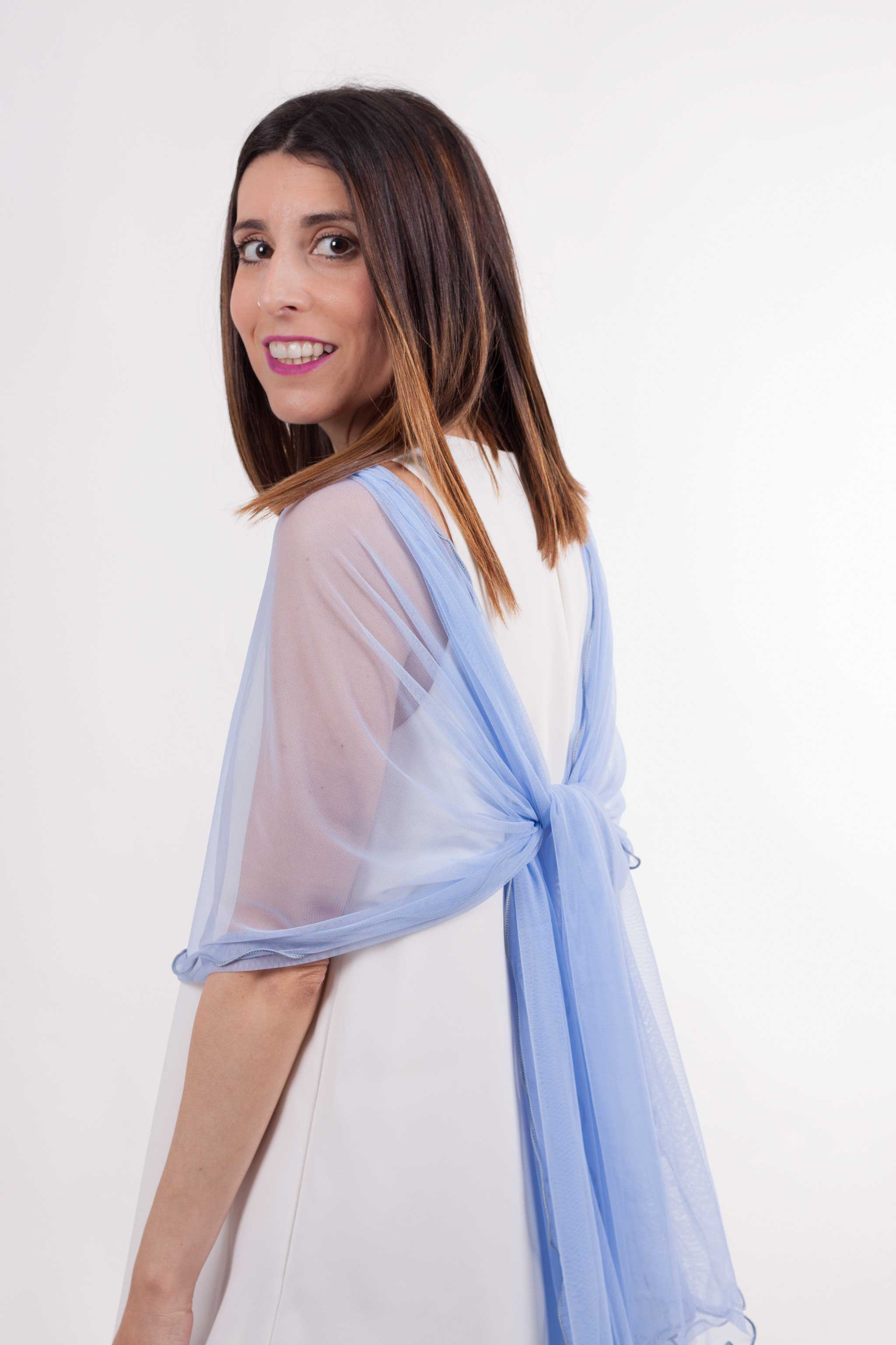 MR Complements - Vente Écharpe – femme - Châle en tulle grande taille aux bords ondulés71