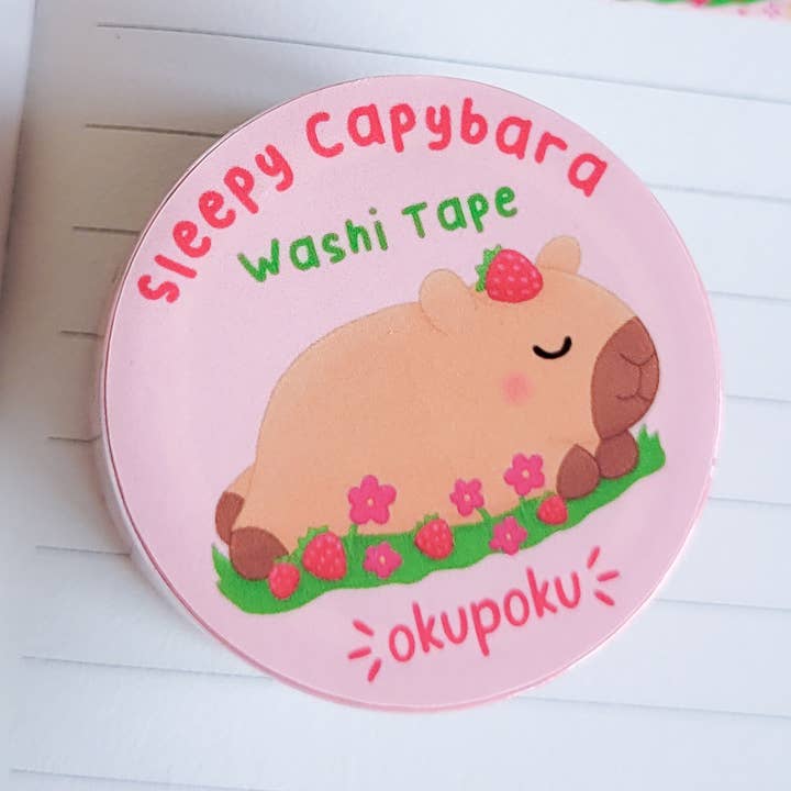 Nastro Washi Sleepy Capybara per la vendita all'ingrosso da parte di Okupoku