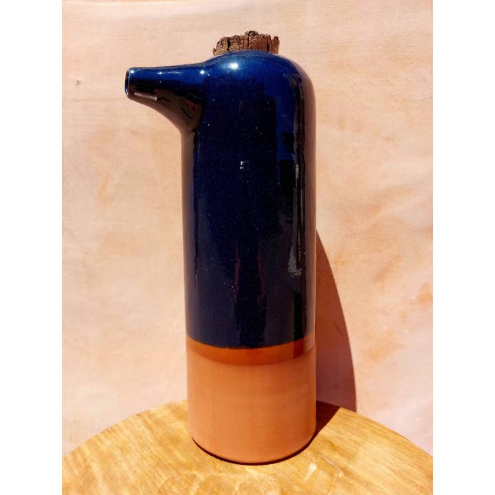 Cerámica Roca Caus - Vente Bouteilles d'eau - Carafe à eau bleue moderne.