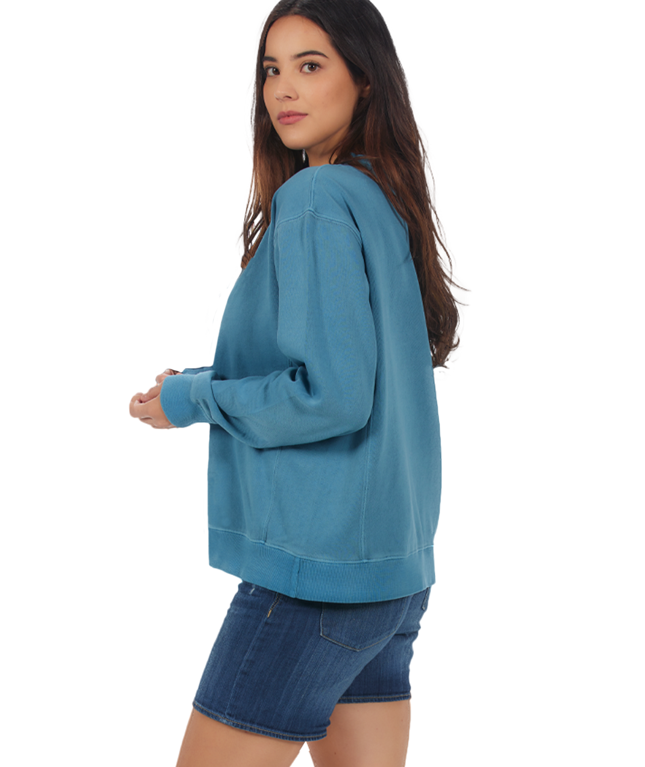 U.S. Apparel - Wholesale Sweatshirt - Women's - Unisex Garment Dyed Fleece Crew25