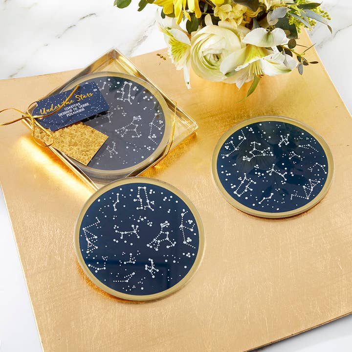 Kate Aspen - Wholesale Coasters - Under the Stars Glass Coaster (Set of 2)