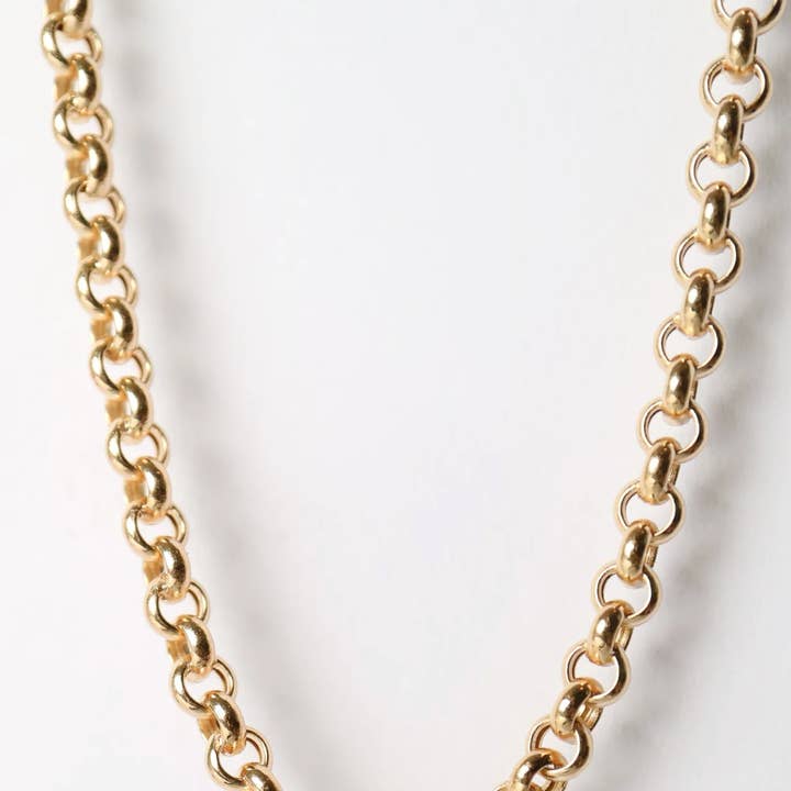 Jana- Rolo Chain Necklace Waterproof 18K gold PVD and other Purchase Wholesale long link chain. Free Returns & Net 60 Terms on Faire trending on Faire.