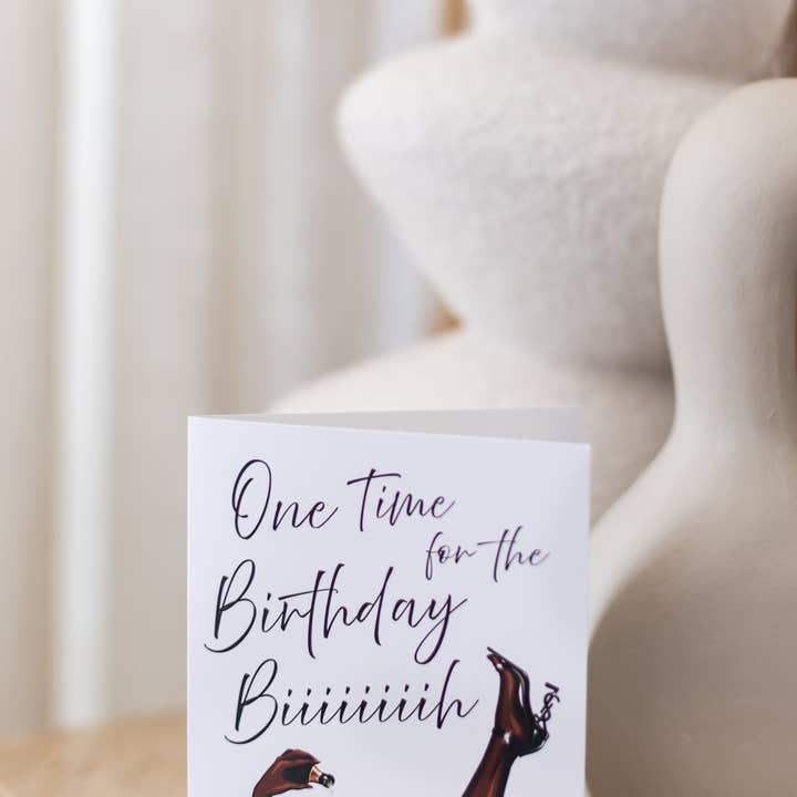 Champagne & Heels Birthday Girl for wholesale by Mint Greetings Inc.