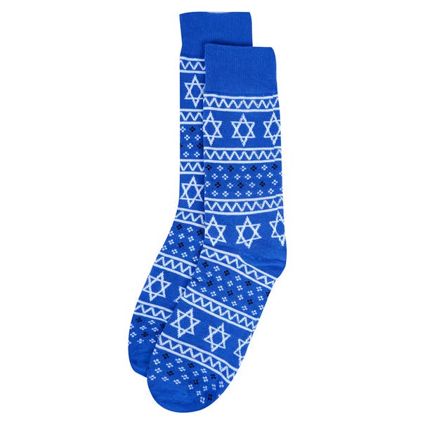 Selini New York - Wholesale Socks - Men's - Men's Star of David - Hanukkah - Novelty Socks