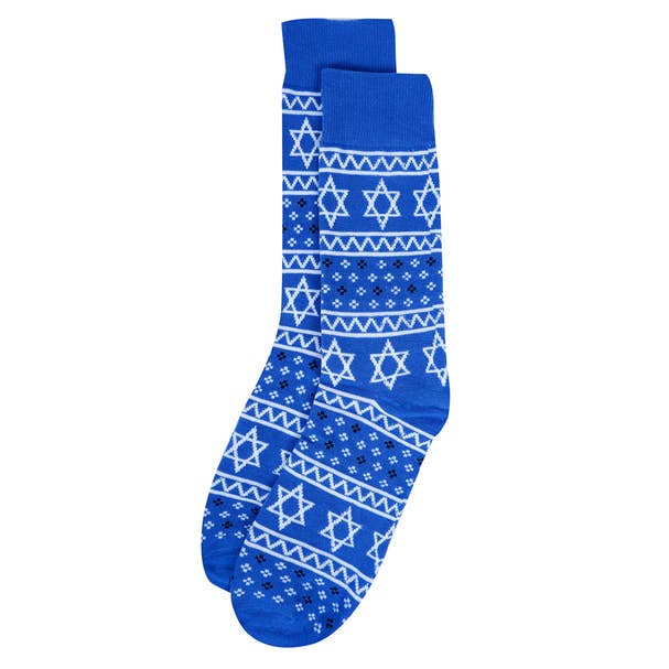 Selini New York - Wholesale Socks - Men's - Men's Star of David - Hanukkah - Novelty Socks0