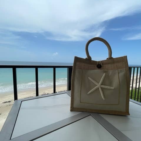 PENCIL STAR TOTE for wholesale by Sandy by the Sea Designs