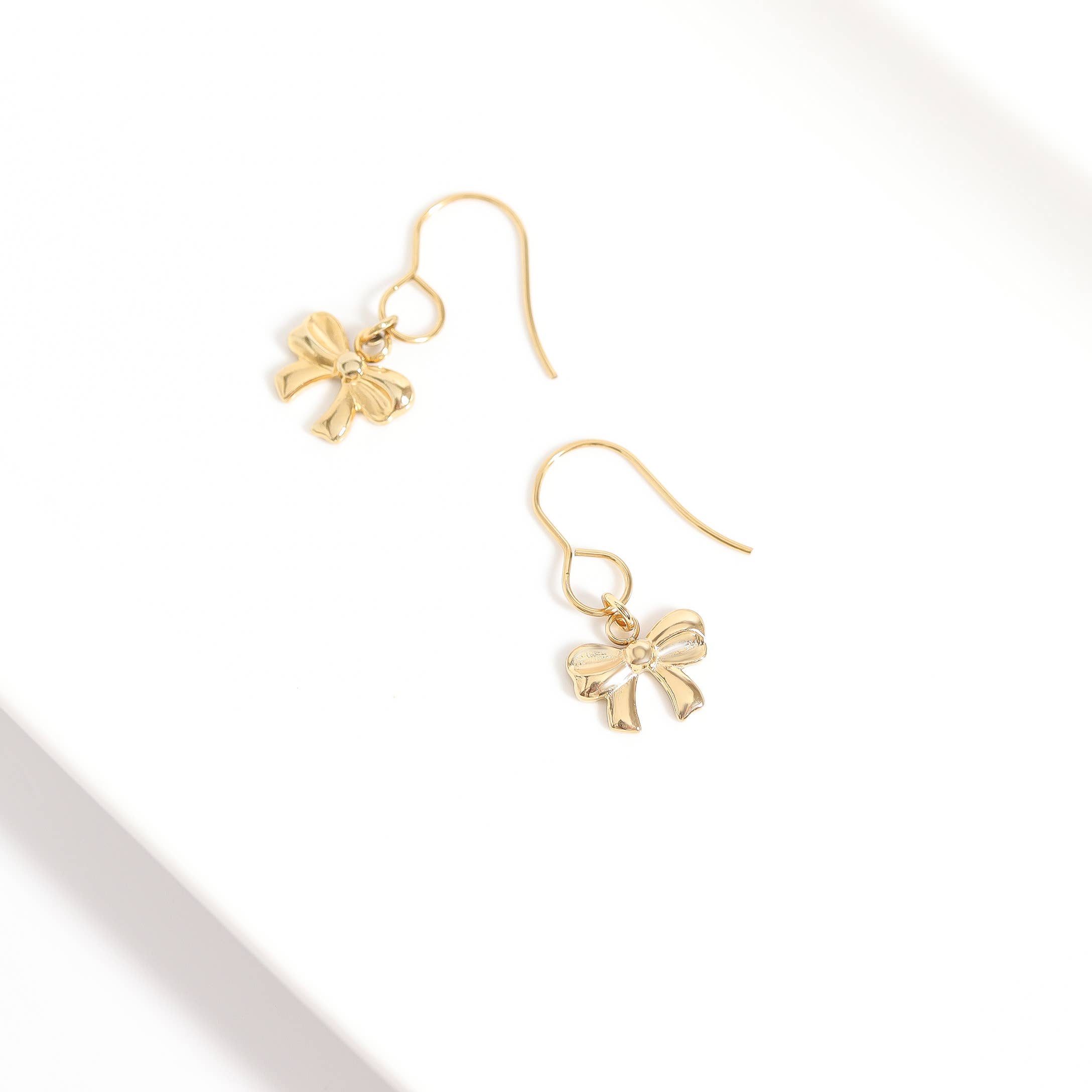 WJW - Wholesale Individual Charm/Pendant - 18K Gold PVD Stainless Steel Ribbon Bow Charm9