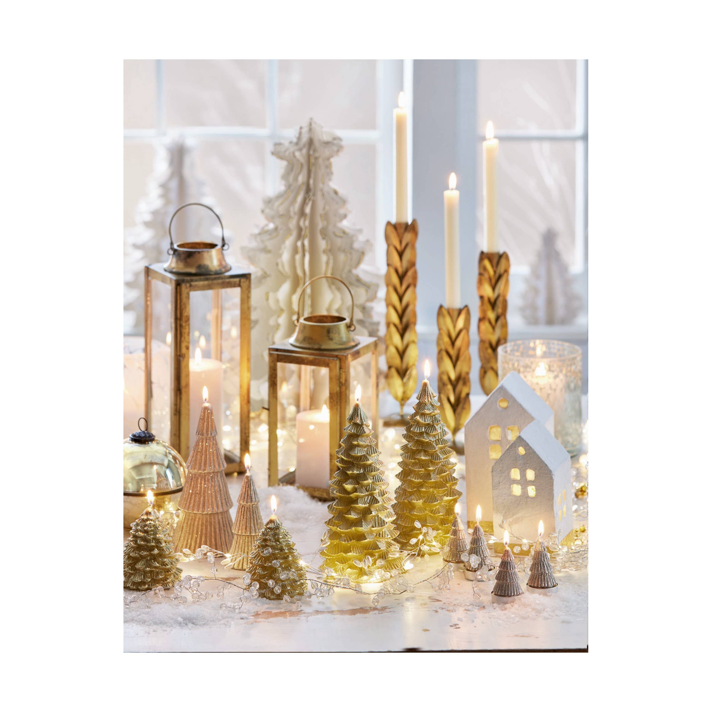 Gold Cast Aluminum Tree Decor Small Antique Brass Christmas for wholesale on Faire2