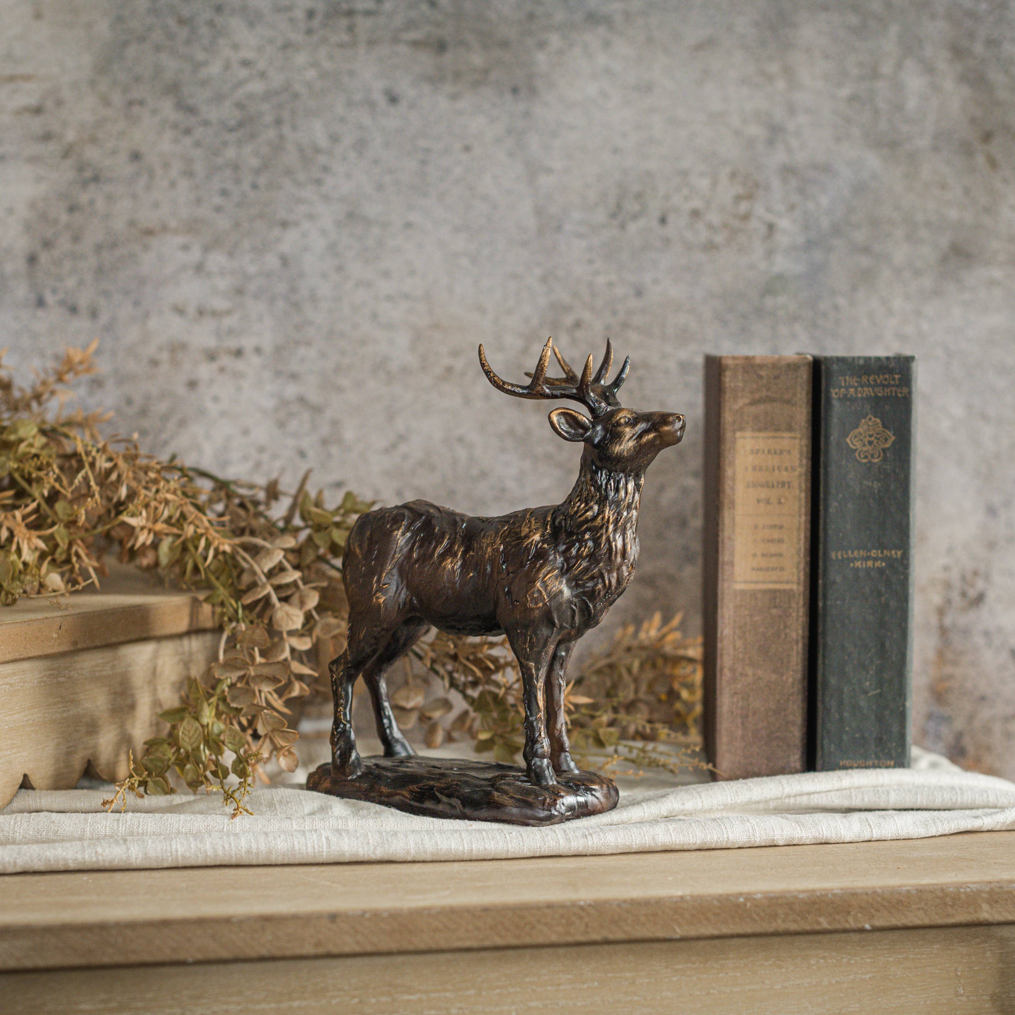 Ragon House - Wholesale Decorative Tabletop Object - BRONZE TABLETOP DEER0