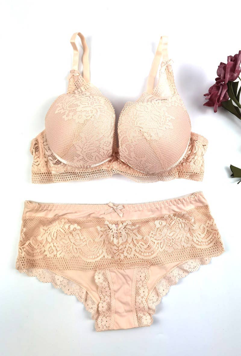 Belle Com'Elle - Wholesale Lingerie Set - Women's - Cup C Bra and Panty Set/AZ160156